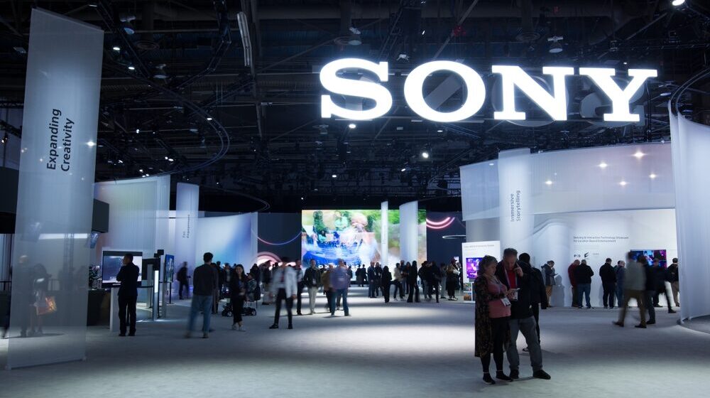 Logo Sony con dischi