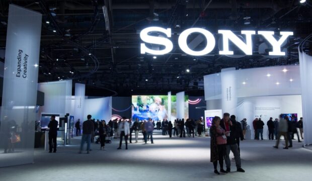 Logo Sony con dischi